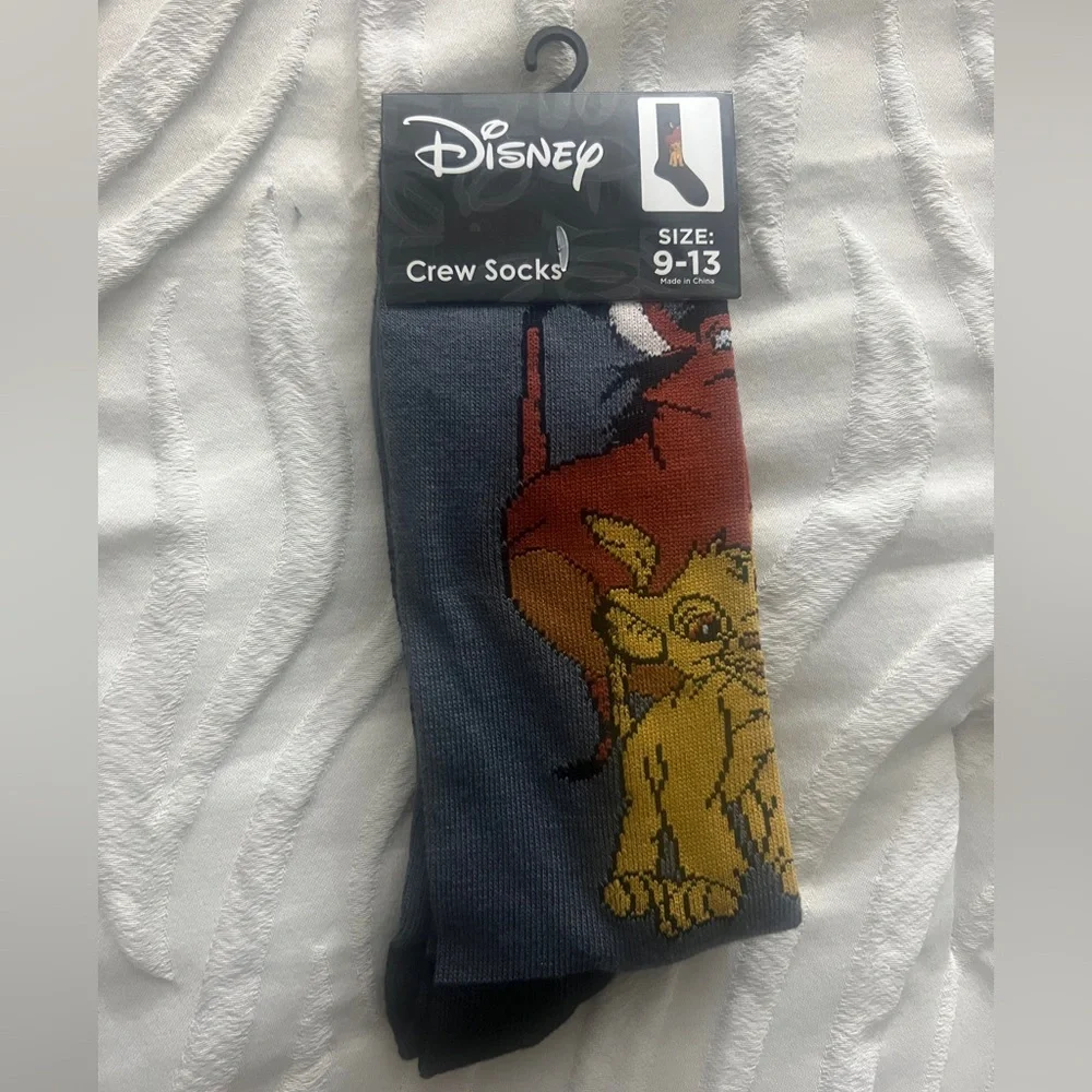 Disney Lion King Gray Crew Unisex‎ Socks